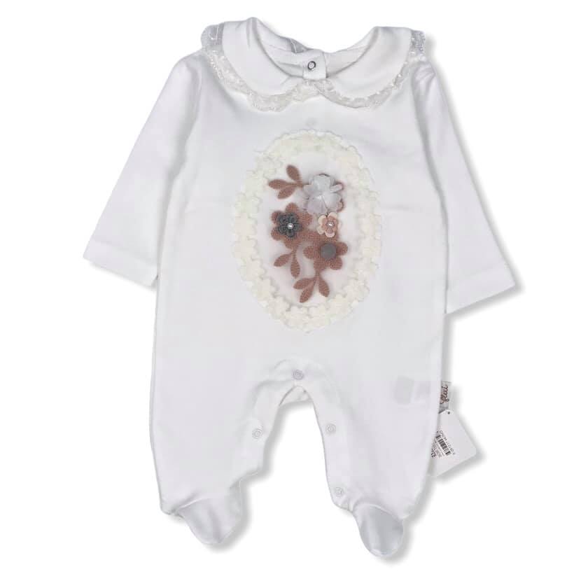 Baby girl cotton overall (0-3 m)