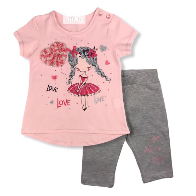Girl 2 pieces cotton set (5 years)