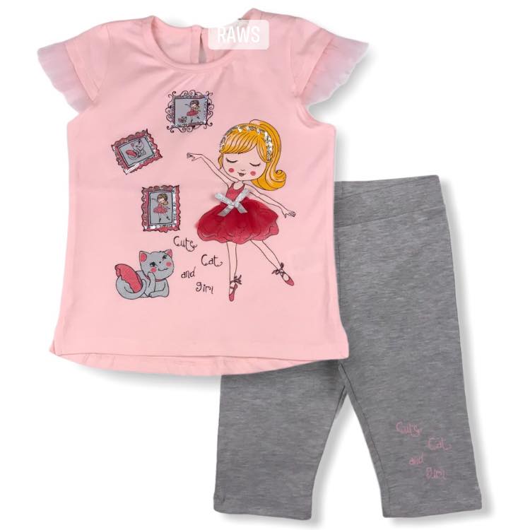 Girl 2 pieces cotton set (3 years)