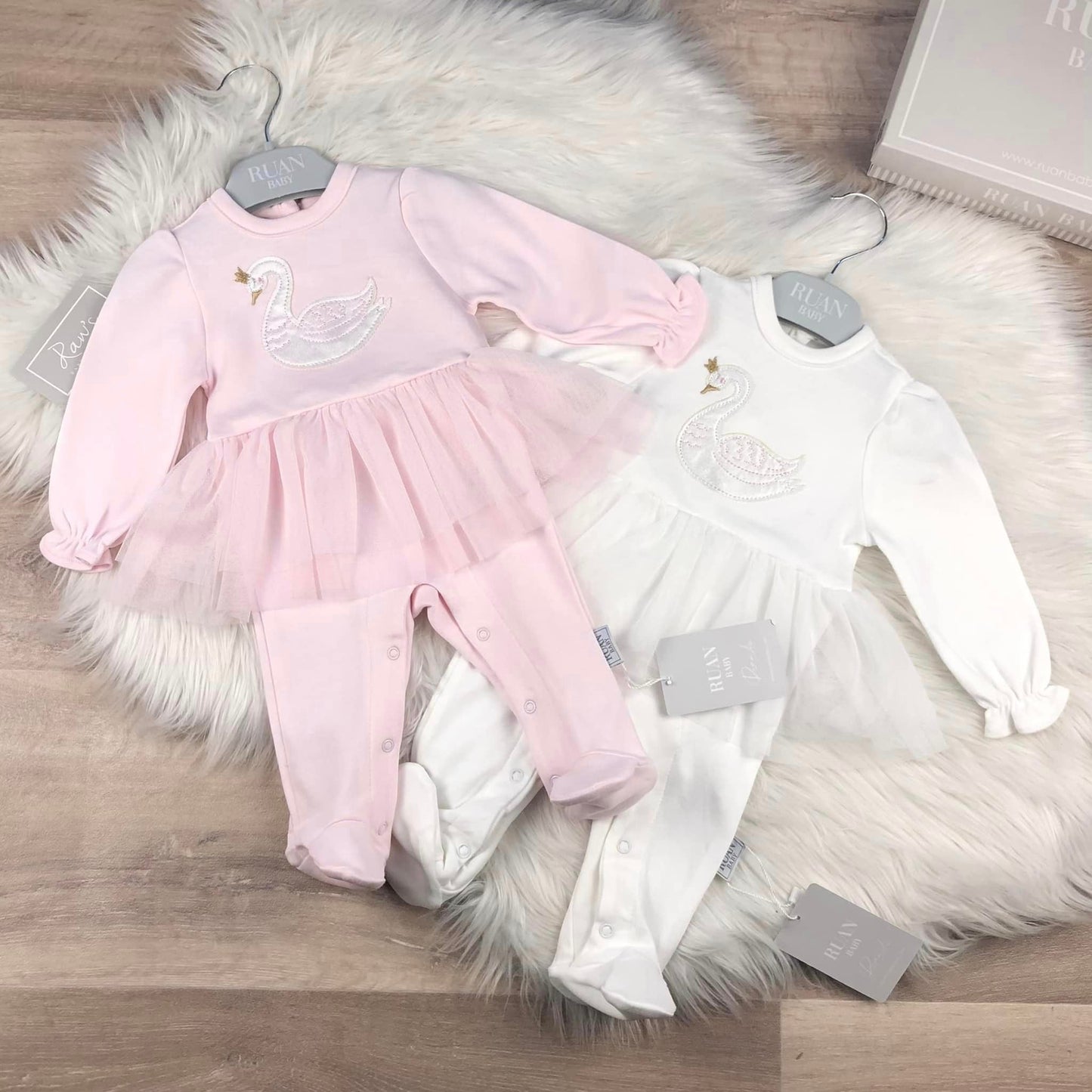 Baby girl welcoming cotton overall (0-3 m)
