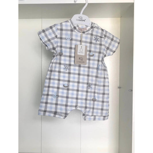 Baby boy special occasion cotton romper (3-6 m)