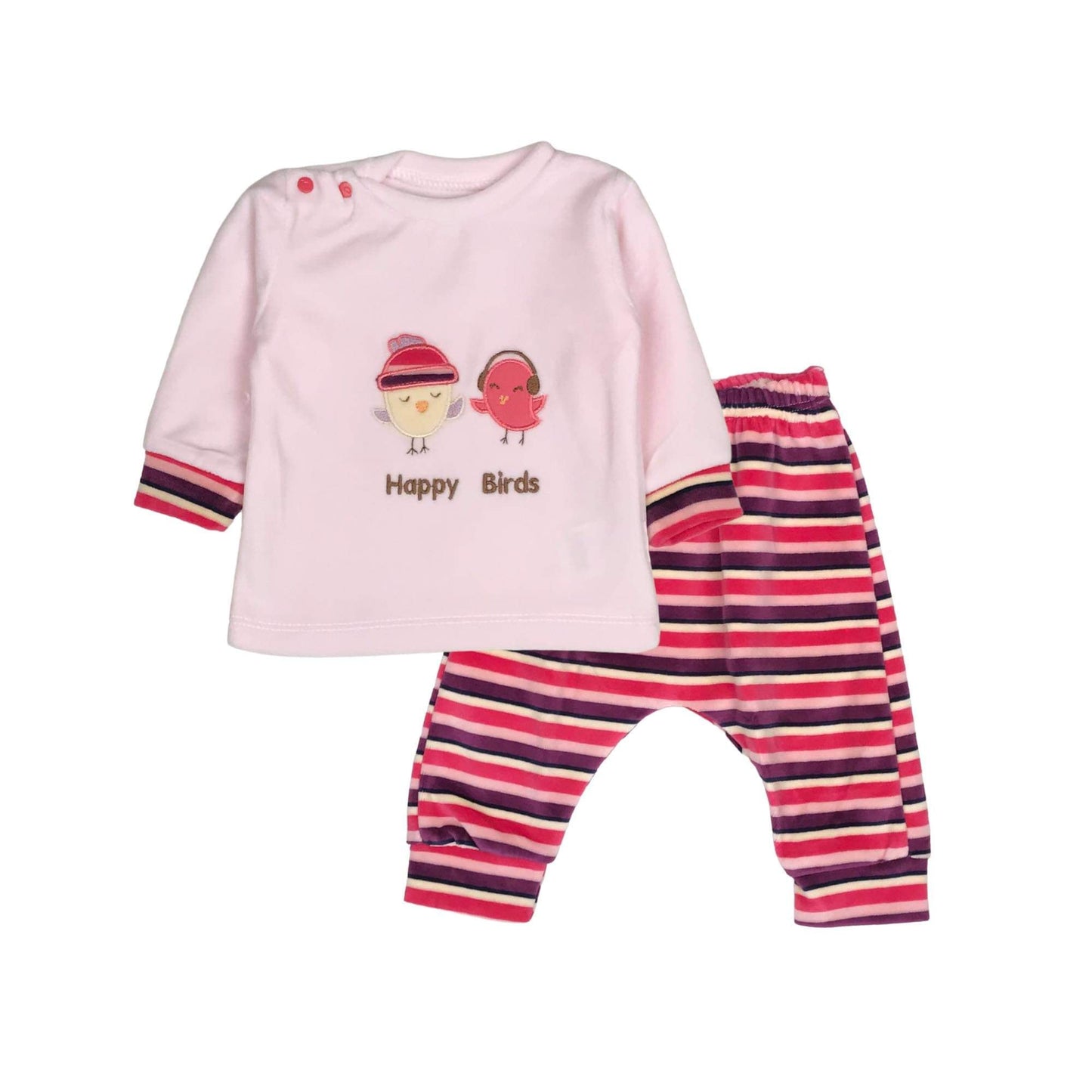Baby girl 2 pieces velvet pajamas set (6-9 m)