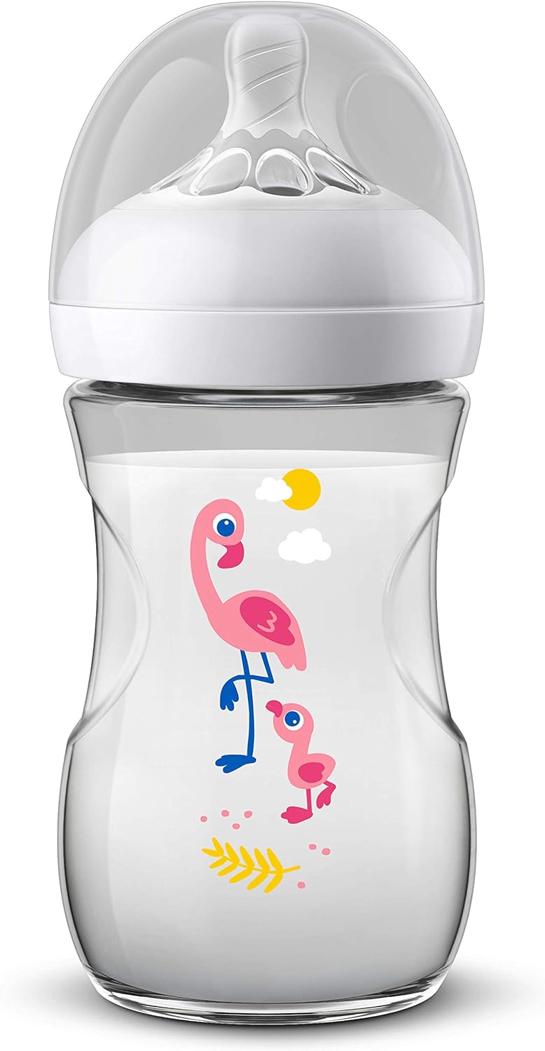 Natural range baby bottle 260ml 1PK (Flamingo)