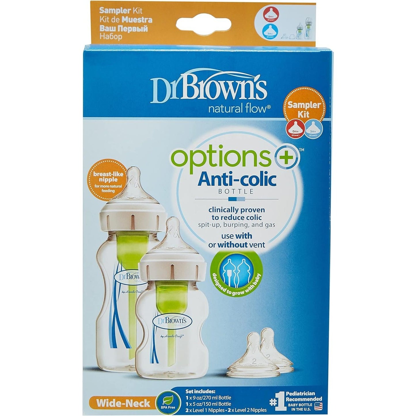 DR BROWNS PP Wide-Neck Options + Bottle Sampler Kit