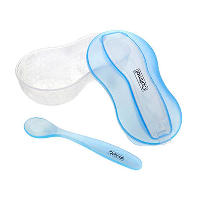 Grinding Feeding Bowl Tip Spoon Blue