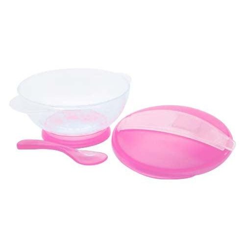 Baby Feeding Bowl With Spoon Pink