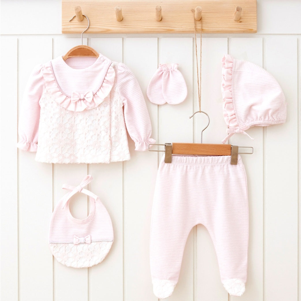Baby girl special occasion 5 pieces hospital set