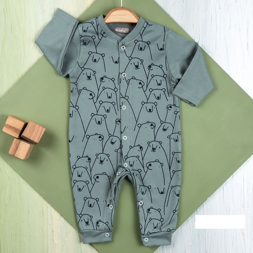 Baby boy cotton overall (0-3 m)
