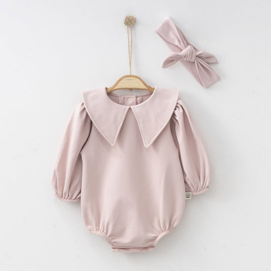 Baby girl triangle collar 2 pieces romper set (6-9 m)