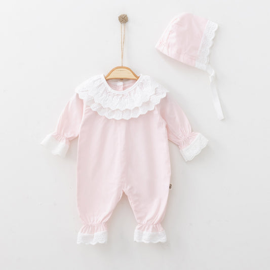 Baby girl woven fabrics 2 pieces overall set (newborn)